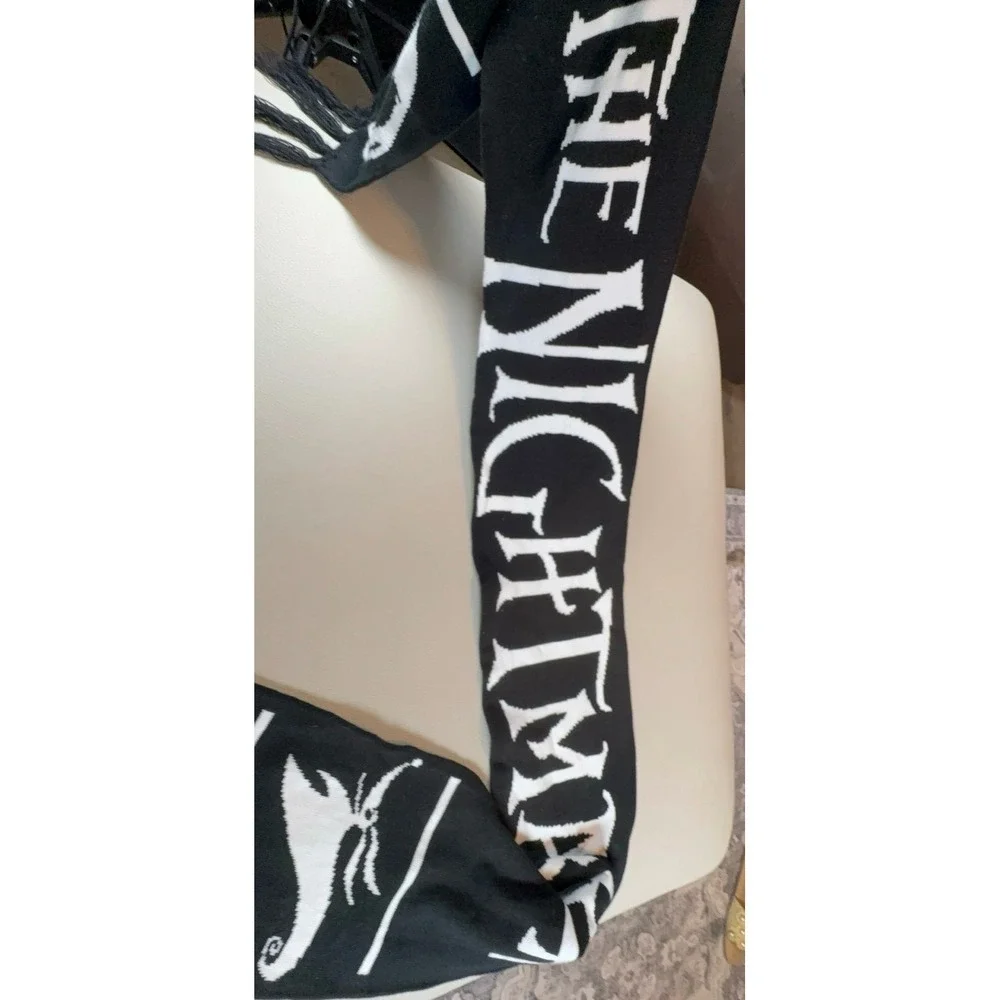 Nightmare Before Christmas Jack Skellington Zero Graveyard Scene Fringe Scarf